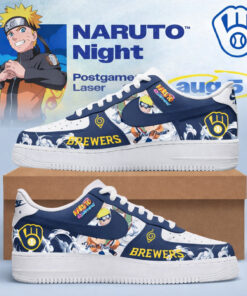 Custom Name Milwaukee Brewers x Naruto Night 2026 Air Force 1 Shoes Sneakers