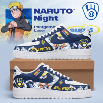 Custom Name Milwaukee Brewers x Naruto Night 2026 Air Force 1 Shoes Sneakers