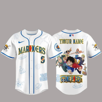 Custom Name Seattle Mariners x One Piece Night 2026 Baseball Jersey Version 1