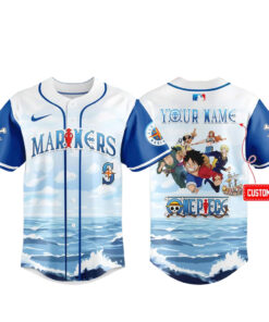 Custom Name Seattle Mariners x One Piece Night 2026 Baseball Jersey Version 2