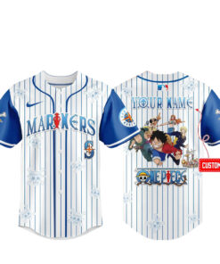 Custom Name Seattle Mariners x One Piece Night 2026 Baseball Jersey Version 3