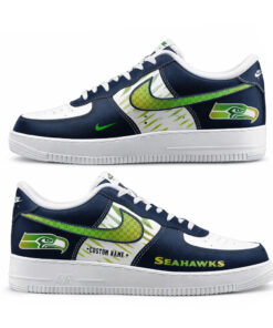 Custom Name Seattle Seahawks Rivalries Uniform Air Force 1 Shoes Sneakers