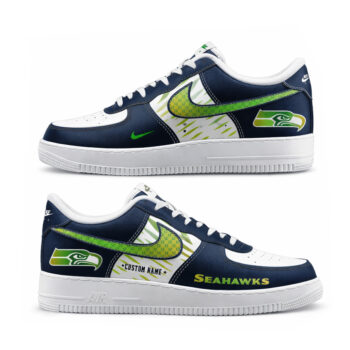 Custom Name Seattle Seahawks Rivalries Uniform Air Force 1 Shoes Sneakers