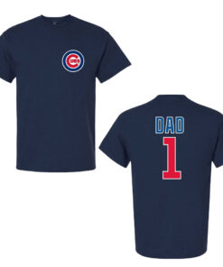 Custom Name and Number Chicago Cubs Father’s Day 2026 T-Shirt