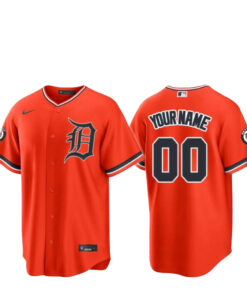 Custom Name and Number Detroit Tigers x City Classic Night 2026 Orange Baseball Jersey