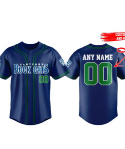 Custom Name and Number Hartford Rock Cats Baseball Jersey