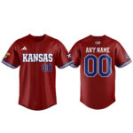 Custom Name and Number Kansas Jayhawks 2026 Baseball Jersey