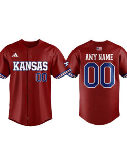 Custom Name and Number Kansas Jayhawks 2026 Baseball Jersey