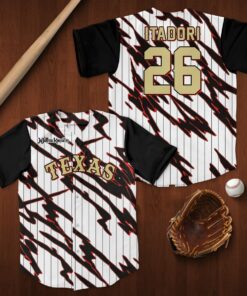 Custom Name and Number Texas Rangers x Jujutsu Kaisen Yuji Itadori 2026 Baseball Jersey