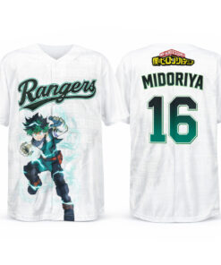 Custom Name and Number Texas Rangers x My Hero Academia Deku 2026 Baseball Jersey