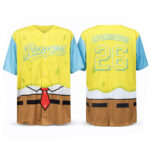 Custom Name and Number Texas Rangers x Spongebob SquarePants 2026 Baseball Jersey