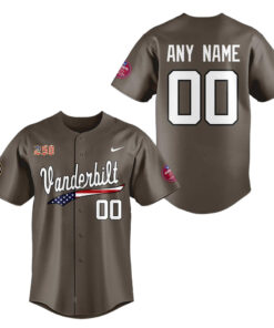 Custom Name and Number Vanderbilt Commodores 2026 Salute To Service Baseball Jersey