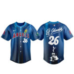Custom Number Los Angeles Angels Salvadoran Heritage Day 2026 Baseball Jersey