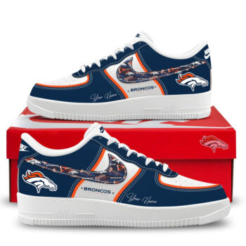 Denver Broncos Custom Name Air Force 1 Shoes Sneakers