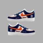 Detroit Tigers Baseball Custom Name Air Force 1 Shoes Sneakers