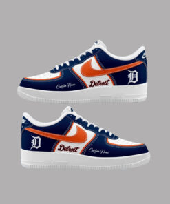 Detroit Tigers Baseball Custom Name Air Force 1 Shoes Sneakers