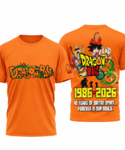 Dragon Ball 40th Anniversary 1986-2026 Forever In Our Souls T-Shirt