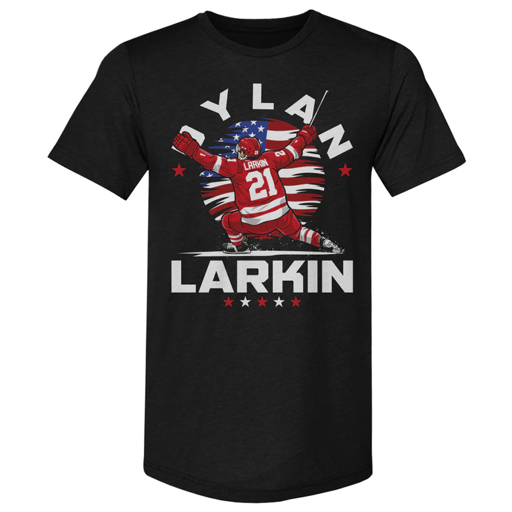 Dylan-Larkin-Detroit-USA-Flag-Celebration-T-Shirt.jpg Dylan Larkin Detroit USA Flag Celebration T-Shirt