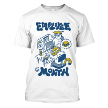 Employee Of The Month Henrique Torres Cat Sleeping Computer Sandwich T-Shirt