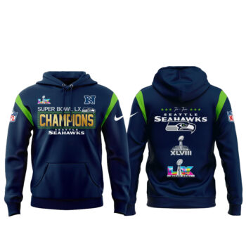 Football League 2026 Super Bowl LX Champions Seattle Seahawks Hoodie
