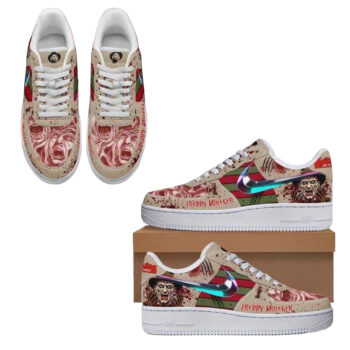 Freddy Krueger Halloween Air Force 1 Sneakers