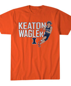 Illinois Fighting Illini Basketball Keaton Wagler Name Pose T-Shirt