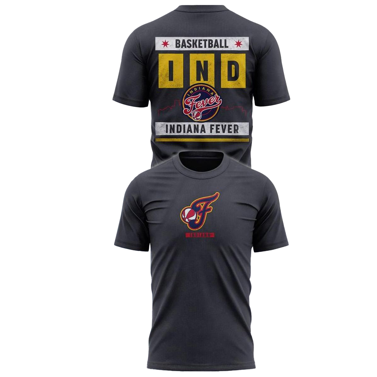 Indiana Fever 2026 Basketball Ind Gray T-Shirt Indiana Fever 2026 Basketball Ind Gray T-Shirt
