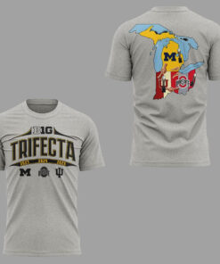 Indiana Hoosiers Michigan Wolverines Ohio State Buckeyes 2026 The Championship Trifecta T-Shirt