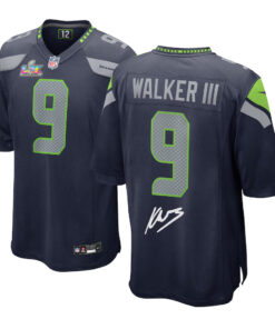 Kenneth Walker III Seattle Seahawks Super Bowl LX Champions College Navy Game Football Jersey