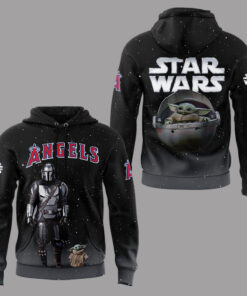 Los Angeles Angels x The Mandalorian Grogu Star Wars Hoodie