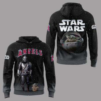Los Angeles Angels x The Mandalorian Grogu Star Wars Hoodie