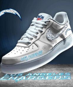 Los Angeles Chargers Football League White Air Force 1 Shoes Sneakers