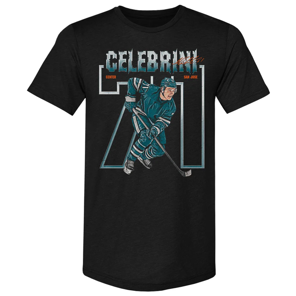 Macklin-Celebrini-San-Jose-Number-Outline-T-Shirt.jpg Macklin Celebrini San Jose Number Outline T-Shirt