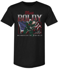 Matt Boldy Minnesota USA Flag T-Shirt