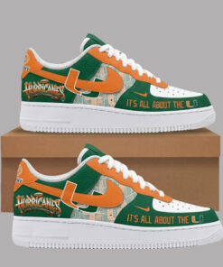 Miami Hurricanes Its All About The U NCAA Air Force 1 Shoes Sneakers