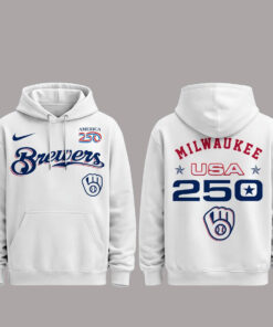 Milwaukee Brewers 250 USA 2026 Celebration America 250 x Major League Baseball Hoodie