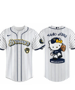 Milwaukee Brewers Major League Baseball 2026 Hello Kitty Baseball Jersey