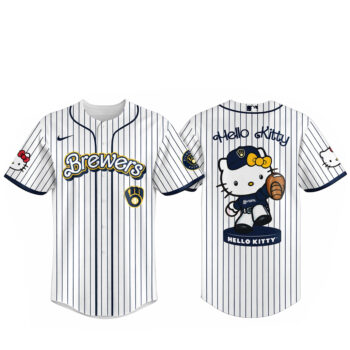 Milwaukee Brewers Major League Baseball 2026 Hello Kitty Baseball Jersey
