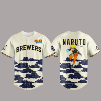 Milwaukee Brewers x Naruto Shippuden Night Baseball Jersey