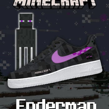 Minecraft Enderman Air Force 1 Shoes Sneakers