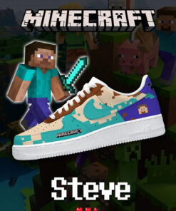 Minecraft Steve Air Force 1 Shoes Sneakers