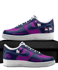 Custom Name Minnesota Timberwolves x Hello Kitty Night 2026 Air Force 1 Shoes Sneakers