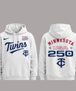 Minnesota Twins 250 USA 2026 Celebration America 250 x Major League Baseball Hoodie