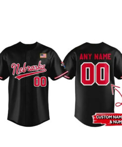 Nebraska Cornhuskers Back in Black Baseball Jersey