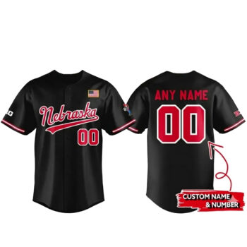 Nebraska Cornhuskers Back in Black Baseball Jersey