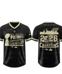 New England Patriots 2026 Super Bowl LX Black Football Jersey