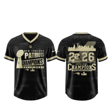 New England Patriots 2026 Super Bowl LX Black Football Jersey