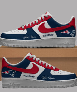 New England Patriots Champions Air Force 1 Shoes Sneakers Custom Name