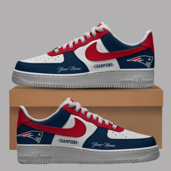 New England Patriots Champions Air Force 1 Shoes Sneakers Custom Name