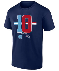 New England Patriots Drake Maye 10 Stripe T-Shirt